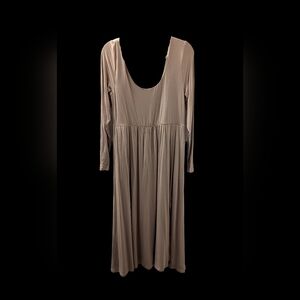 Elegant Tan Long Sleeve Dress